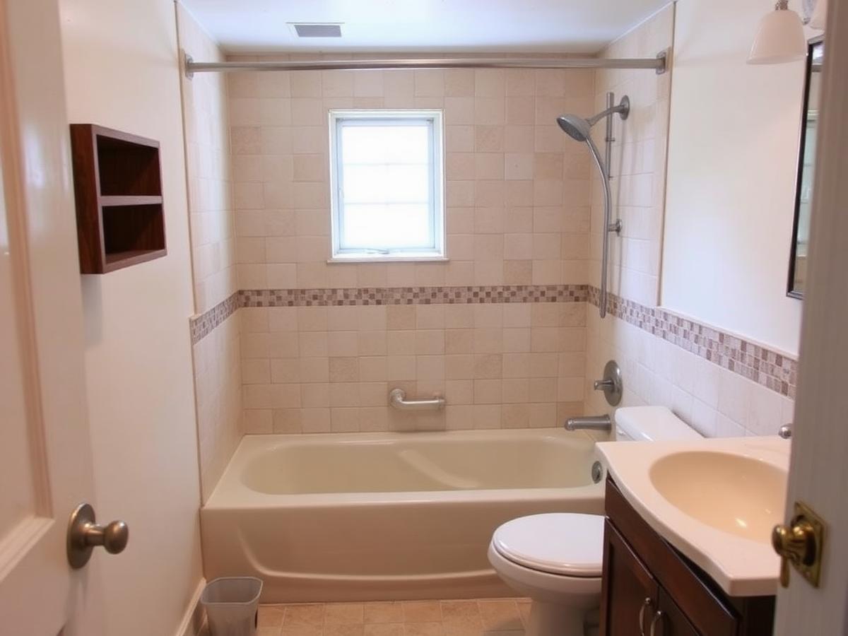 Dated Tub → Walk-In Shower before remodel